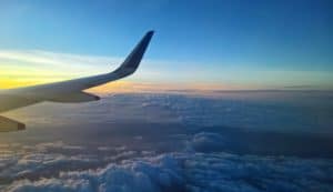 view of sky from airplane