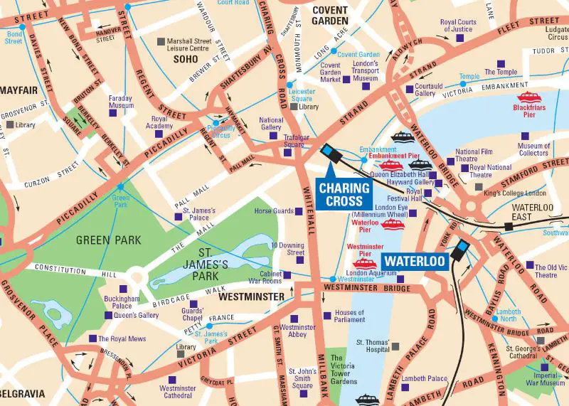 london tube map with attractions