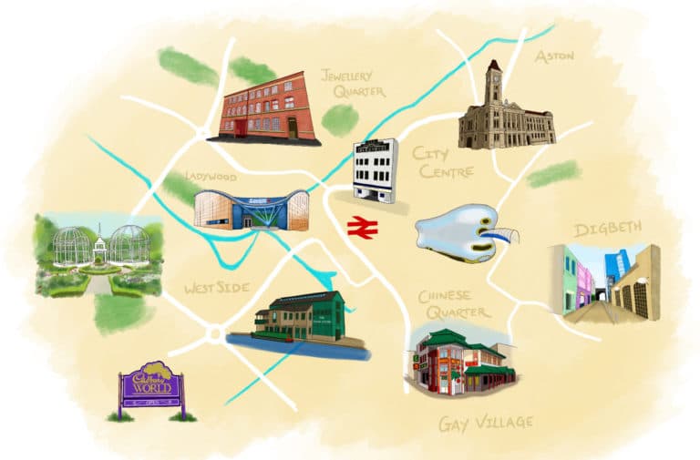 Birmingham UK Map: Tourism & Travel Guide (Free PDF Maps)