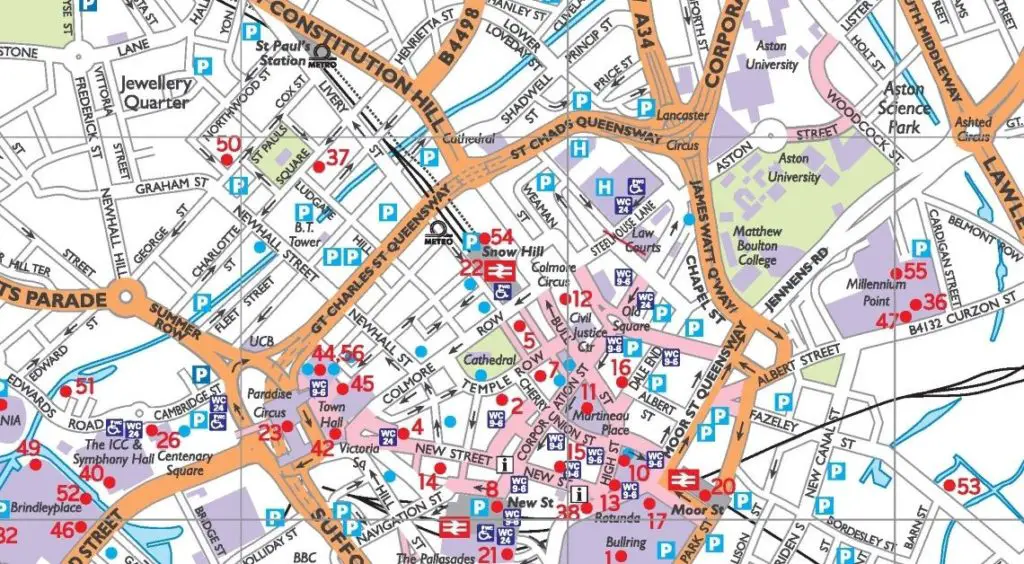 birmingham-tourist-map