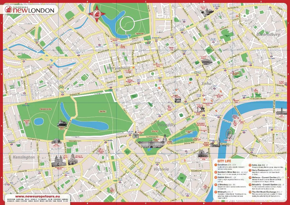 City Of London Map Pdf London Attractions Map: Tourist Guide (Free Pdf Maps)