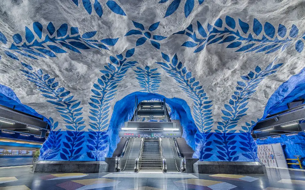 Stockholm metro station art