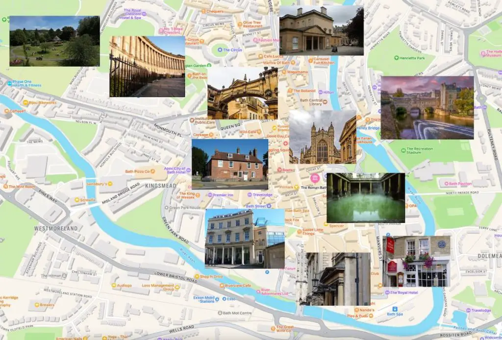 Bath Attractions Map