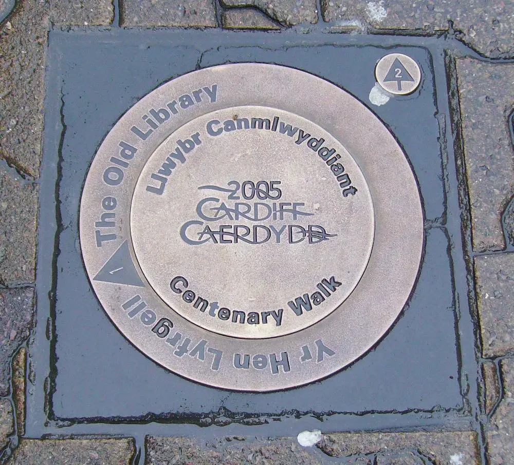 plaque on centenary walk