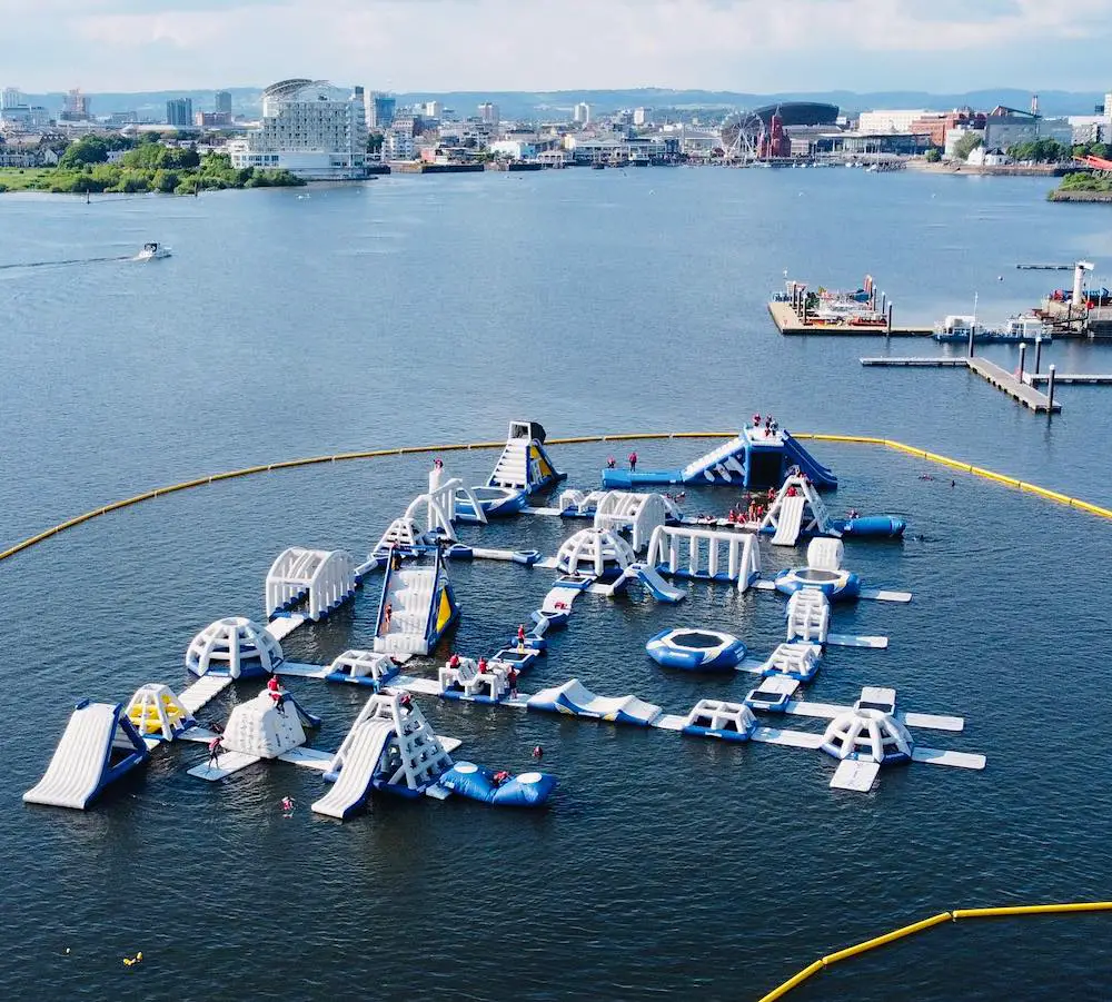 aerial view of cardiff aqua park