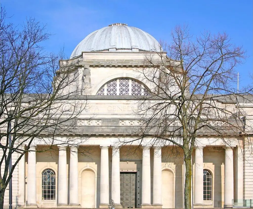 front view of the national museum in cardiff