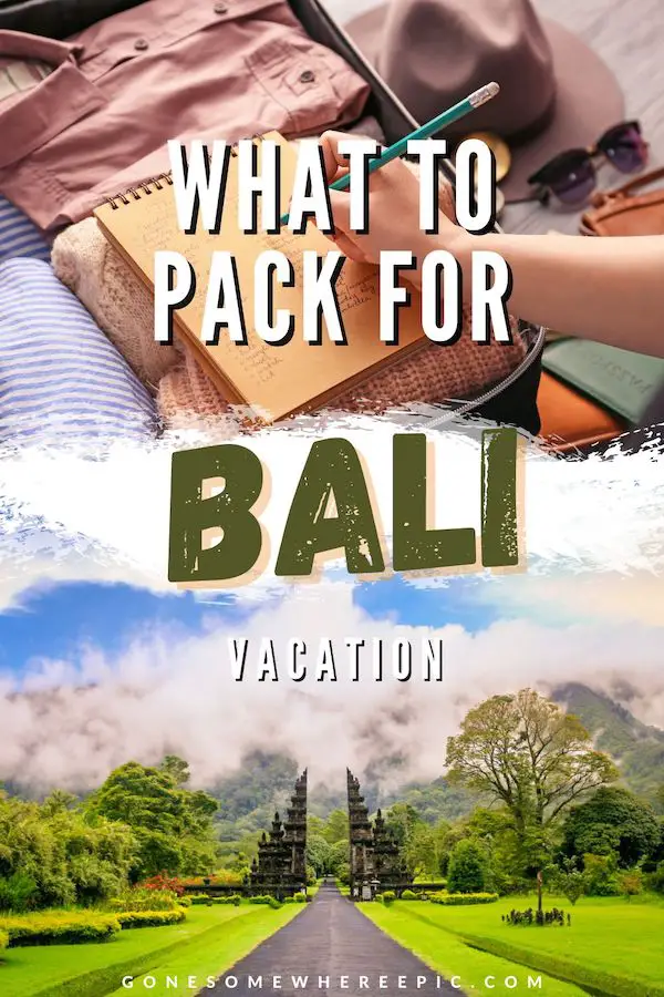Packing List for Bali