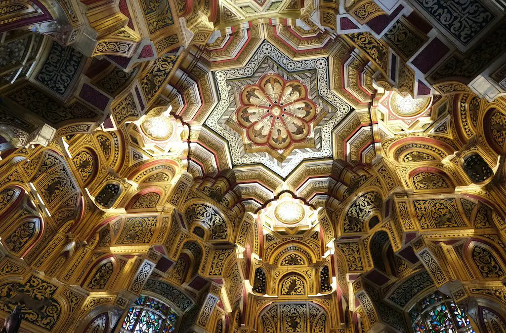 arab room ceiling inside cardiff castle